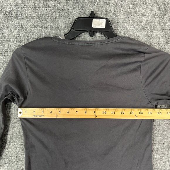 Lilienfels Shirt Womens 10 Gray Lightweight 3/4-Sleeve Cotton‎ Round Neck - Picture 7 of 10